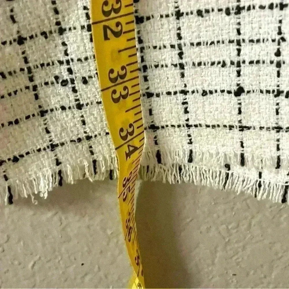 Zara Basic Womens Dress X-Small White Black Plaid Tethered Hem Sleeveless XS - Picture 8 of 9